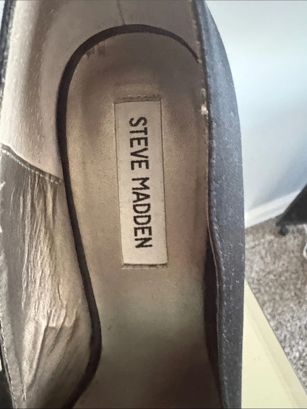 Steve Madden Black Peep-Toe Platform Heels